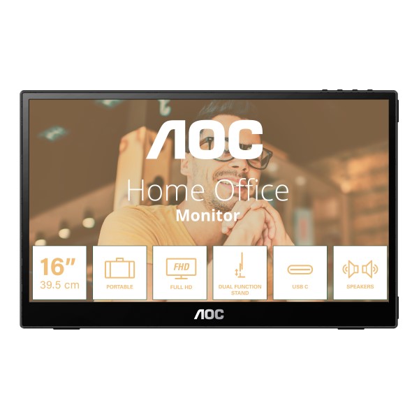 AOC T2 16T3EA computer monitor 39,6 cm (15.6") 1920 x 1080
