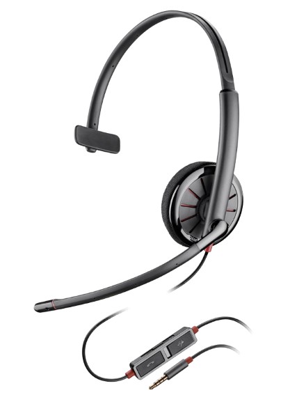 POLY Blackwire 215 Headset Bedraad Hoofdband Oproepen/muziek Zwa