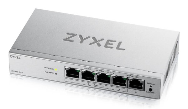 Zyxel GS1200-5HPV3 Managed L2 Gigabit Ethernet (10/100/1000) Pow