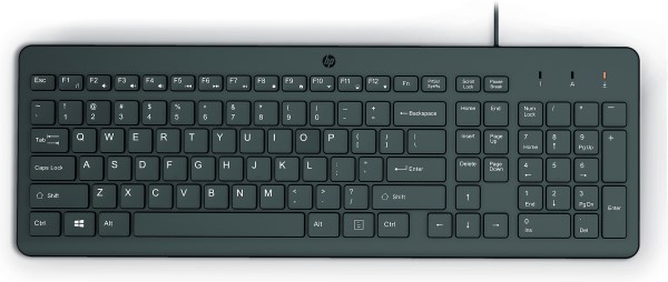 HP 150 Wired Keyboard toetsenbord Universeel USB Zwart