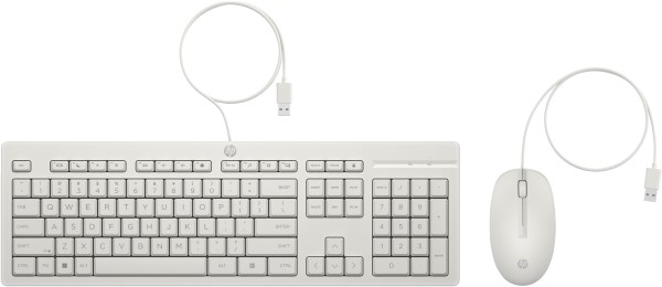 HP 225 Wired Mouse and Keyboard Combo White toetsenbord