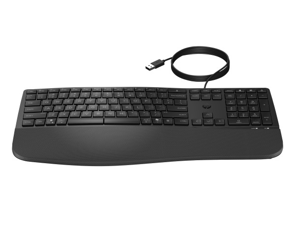 HP 485 Comfort Wired Keyboard toetsenbord Kantoor USB Zwart