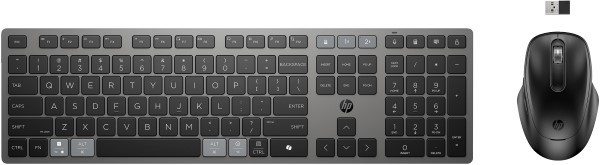 HP 725 Multi-Device Rechargeable Wireless Keyboard and Mouse Com