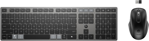 HP 725 Multi-Device Rechargeable Wireless Keyboard and Mouse Com