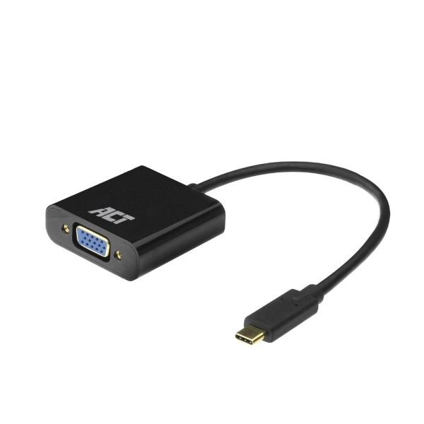 ACT AC7300 video kabel adapter 0,15 m USB Type-C VGA (D-Sub) Zwa
