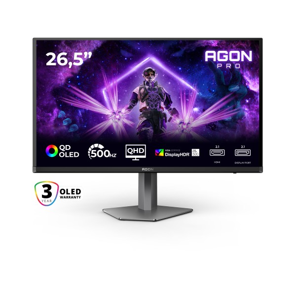 AOC 27" AG276QKD2, 2560x1440, 500Hz computer monitor AOC 27" AG276QKD2, 2560x1440, 500Hz computer monitor