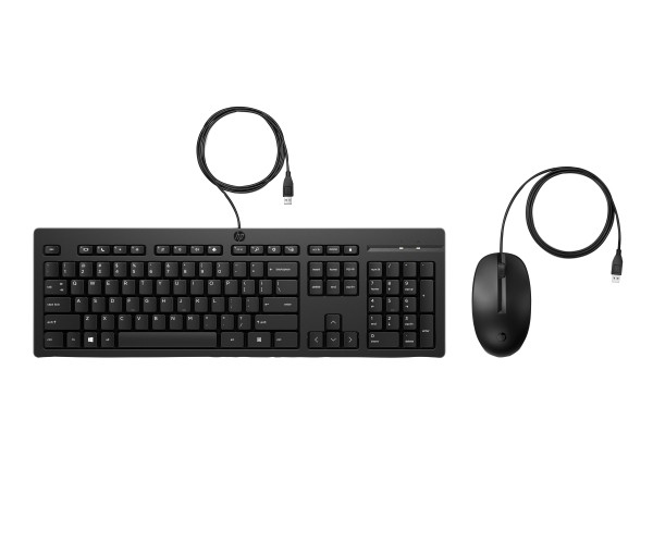 HP 225 Wired Mouse and Keyboard Combo toetsenbord Inclusief muis