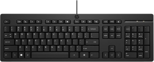HP 125 Wired Keyboard toetsenbord Kantoor USB Zwart HP 125 Wired Keyboard toetsenbord Kantoor USB Zwart