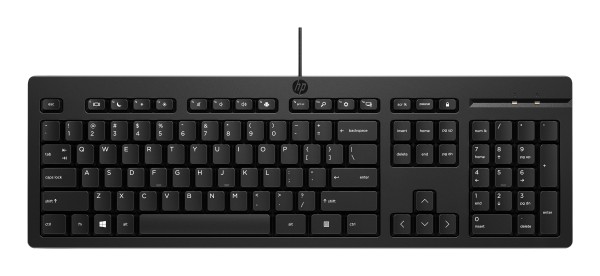 HP 125 G2 USB Wired Keyboard toetsenbord Kantoor Zwart