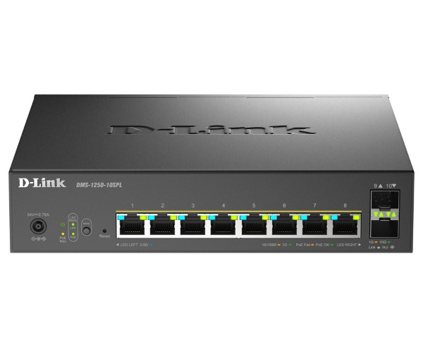 D-Link DMS-1250-10SPL Managed 2.5G Ethernet (100/1000/2500) Powe