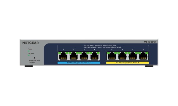 NETGEAR 8-port Ultra60 PoE++ Multi-Gigabit (2.5G) Ethernet Plus