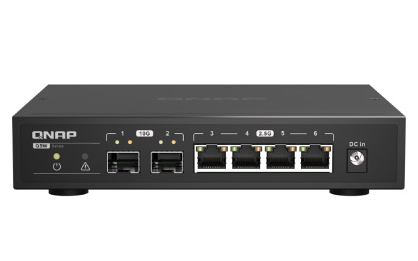 QNAP QSW-2104-2S netwerk-switch Unmanaged 2.5G Ethernet Zwart