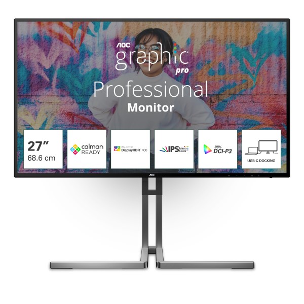 AOC U27U3CV computer monitor 68,6 cm (27") 3840 x 2160 Pixe