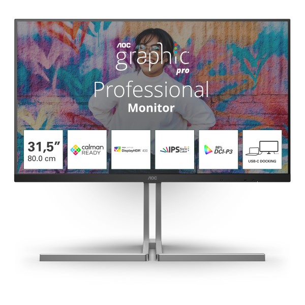 AOC U32U3CV computer monitor 80 cm (31.5") 3840 x 2160 Pixe