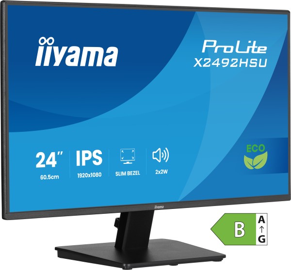 iiyama ProLite X2492HSU-B1 computer monitor 61 cm (24") 192