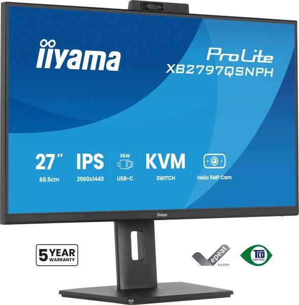 iiyama ProLite XB2797QSNPH-B1 27IN IPS LCD 4MS 2560X1440 350CD/M